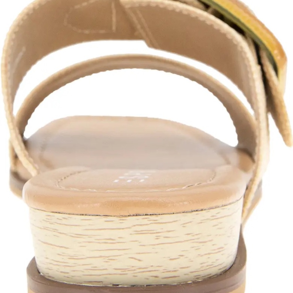 ESPRIT Sandals Size 9M Willette Ivory Two Straps Buckle - Picture 2 of 8
